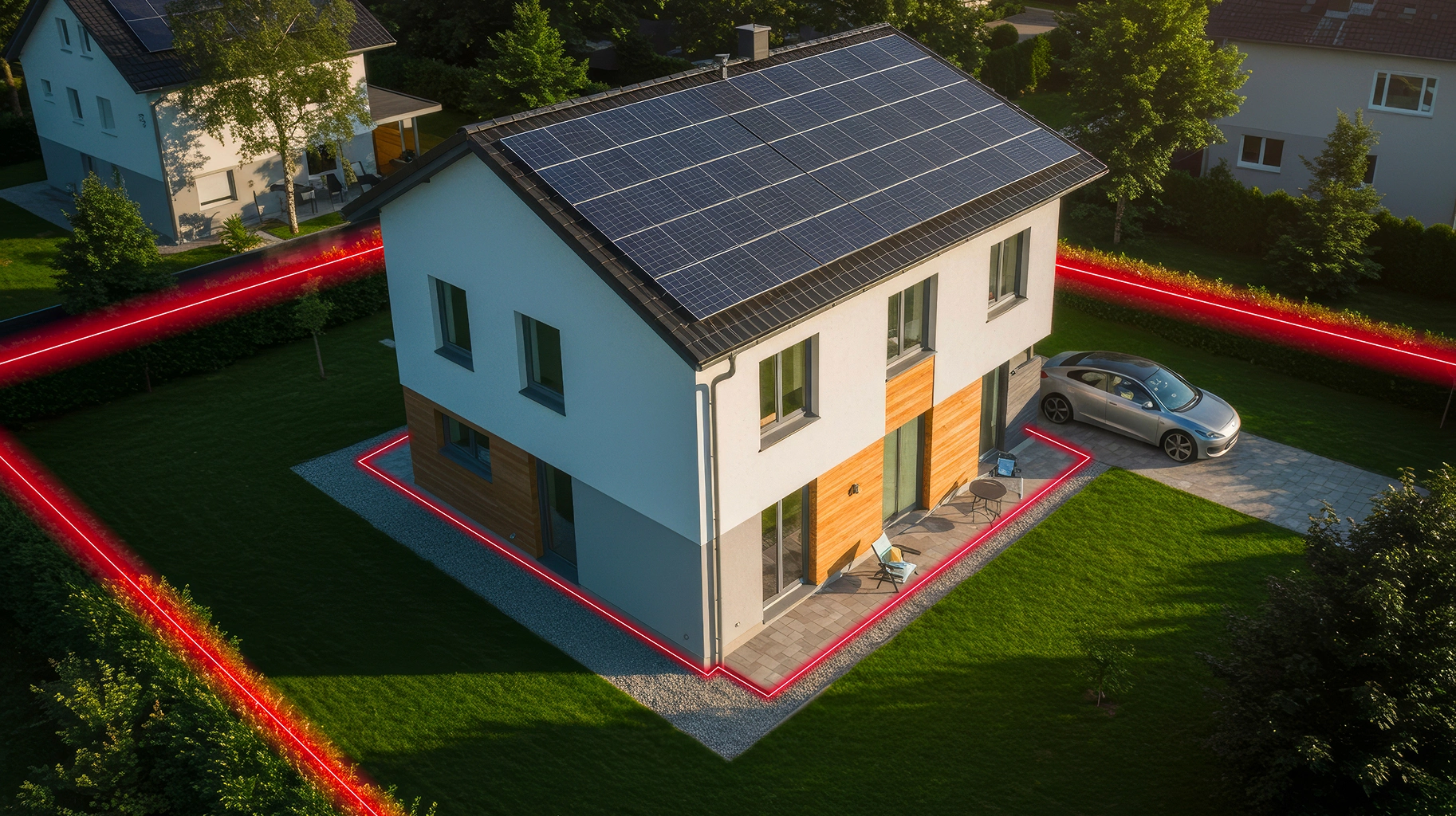 Alarme com dupla via de transmissão