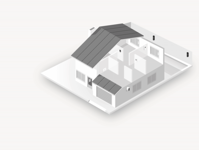 Casa protegida com alarme Verisure