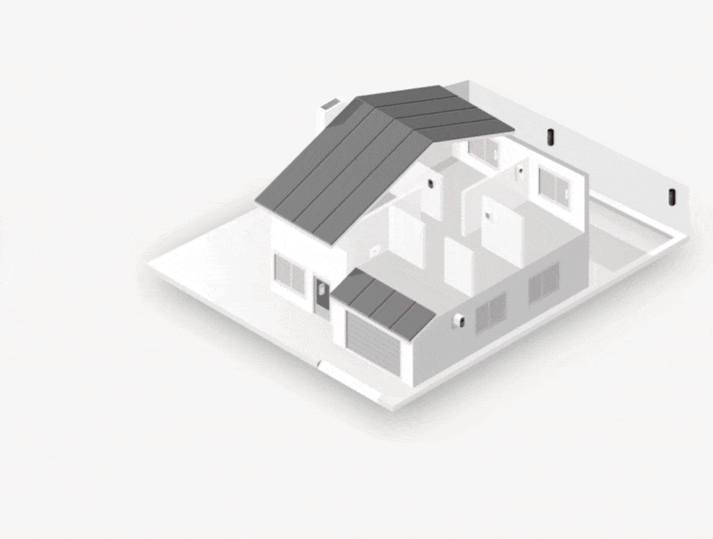 Casa protegida com alarme Verisure