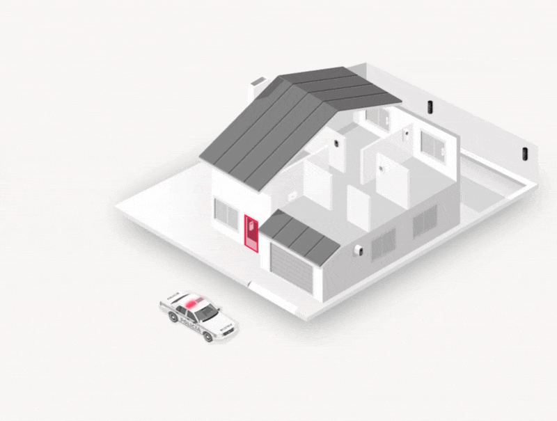 Casa protegida com alarme Verisure