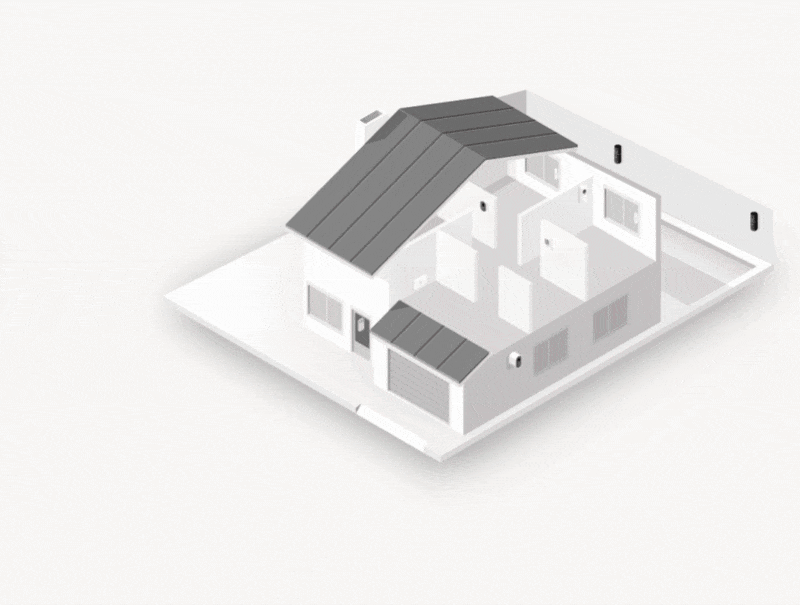 Casa protegida com alarme Verisure