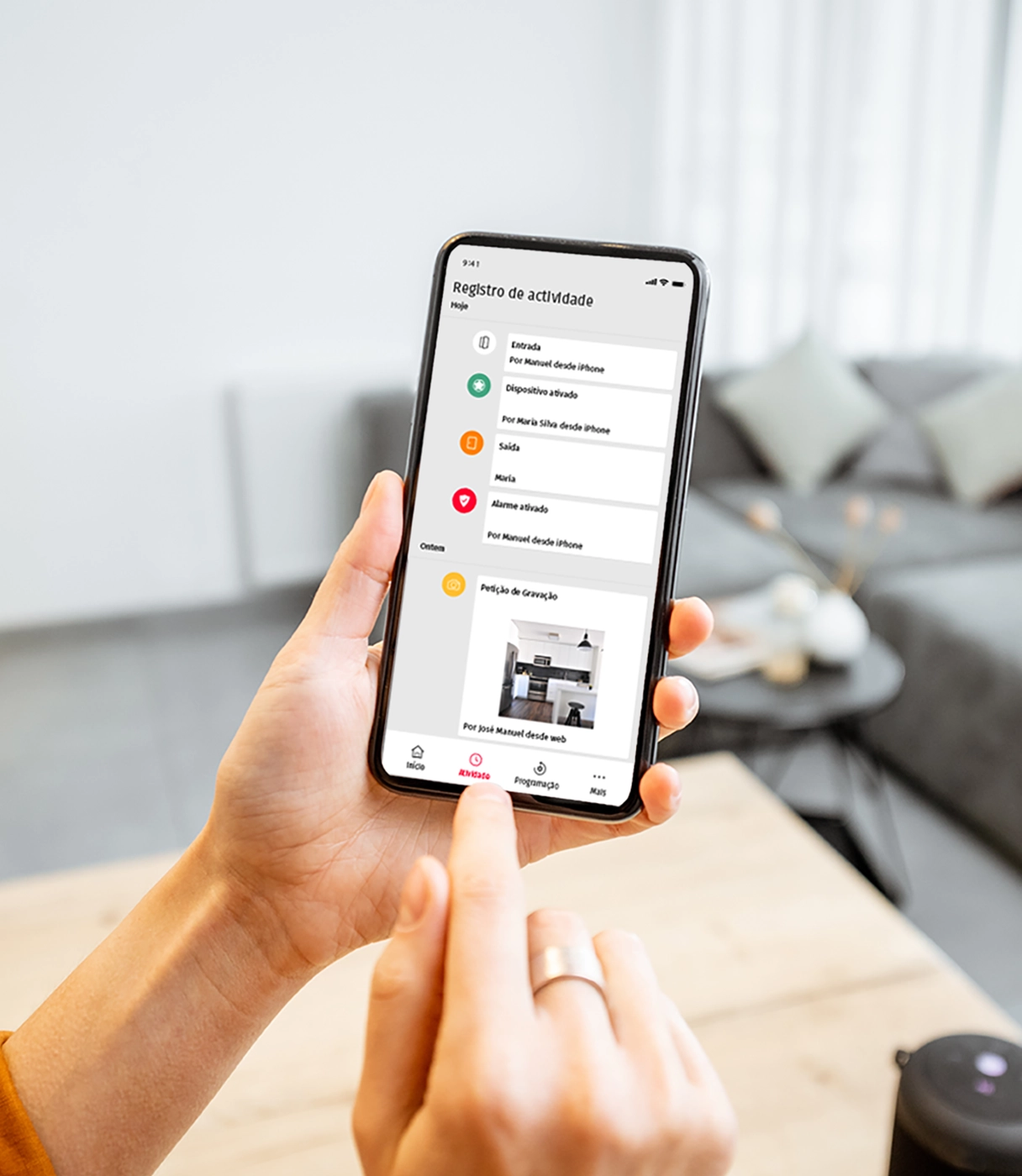 Controlo de acessos pela APP