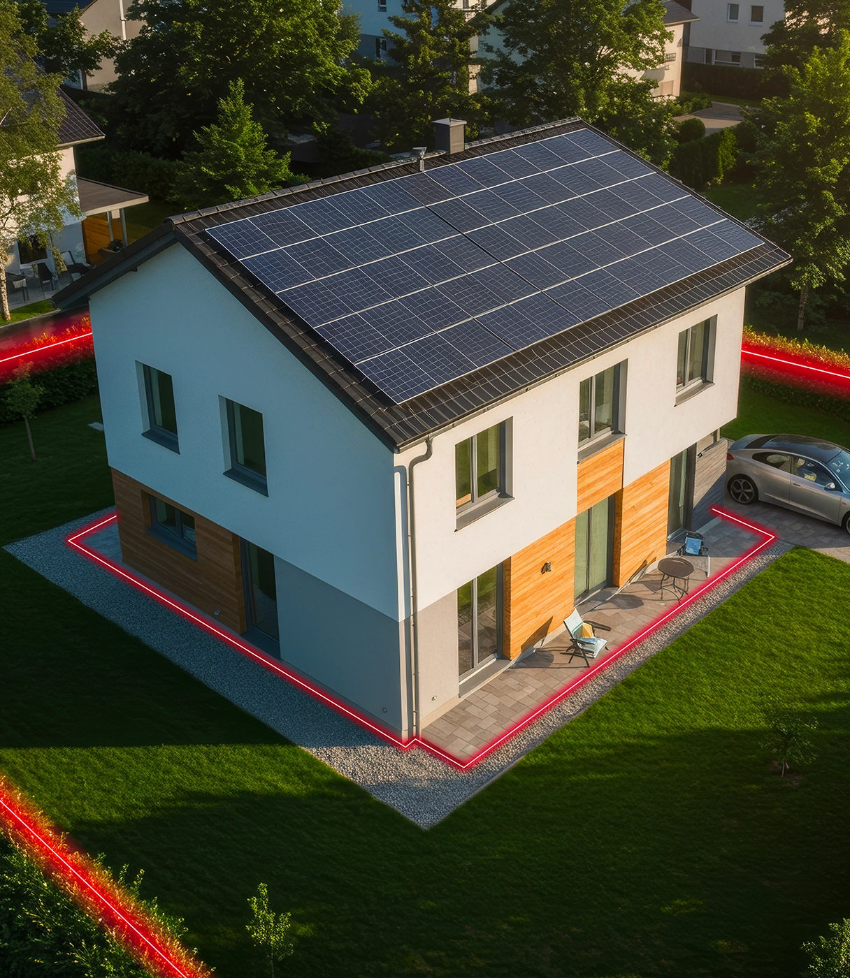 Sirene dissuasora protege exterior