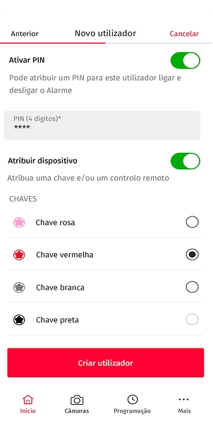 Controlo de utilizadores pela App Verisure PT